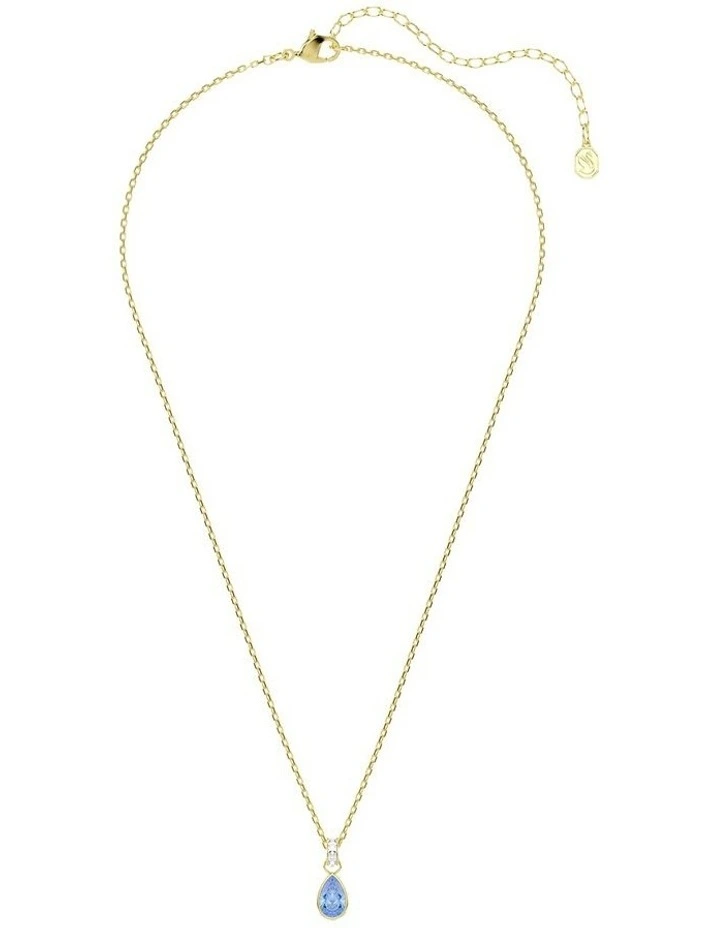 Chroma pendant Pear cut 18K gold finish in Blue image 2