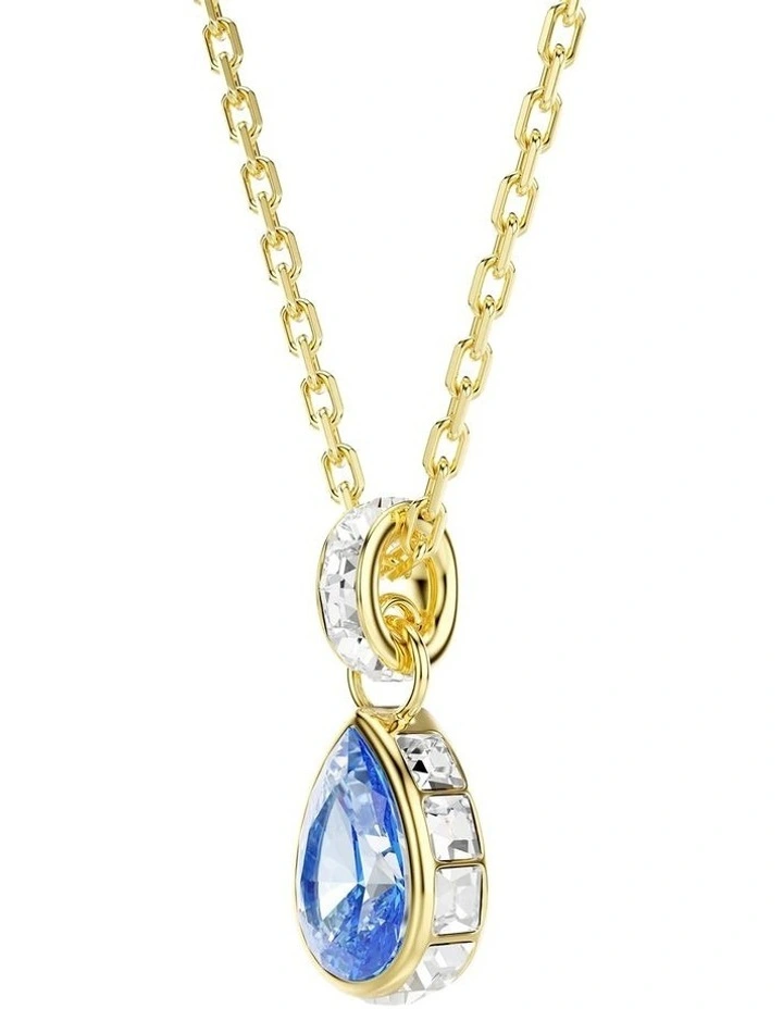 Chroma pendant Pear cut 18K gold finish in Blue image 3
