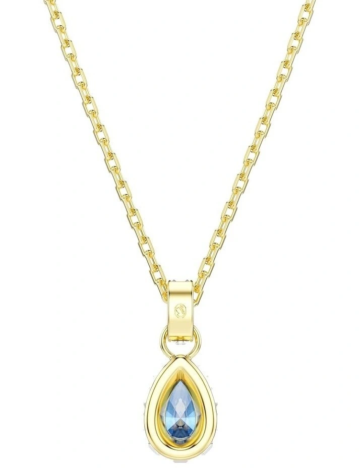 Chroma pendant Pear cut 18K gold finish in Blue image 5