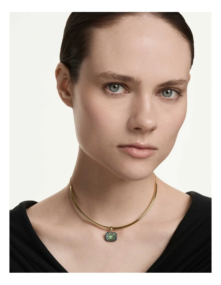 Sublima choker Octagon cut 18K gold finish in Green image 5