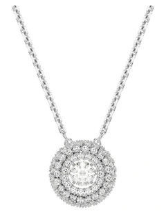 Sublima pendant Round cut Rhodium plated in White