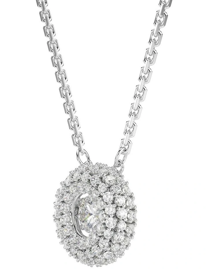 Sublima pendant Round cut Rhodium plated in White image 3