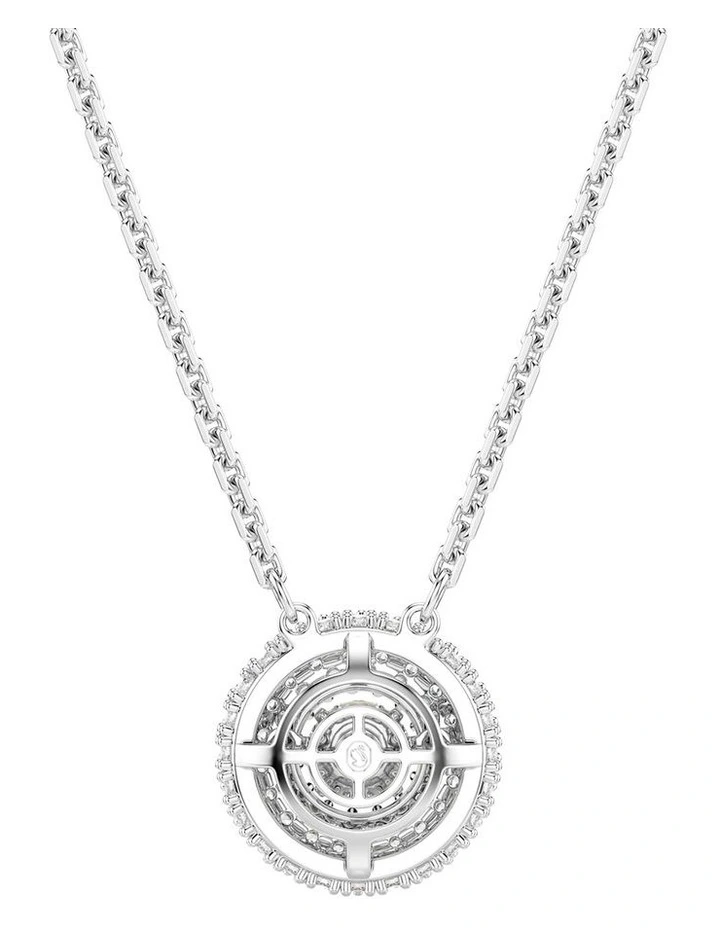 Sublima pendant Round cut Rhodium plated in White image 5