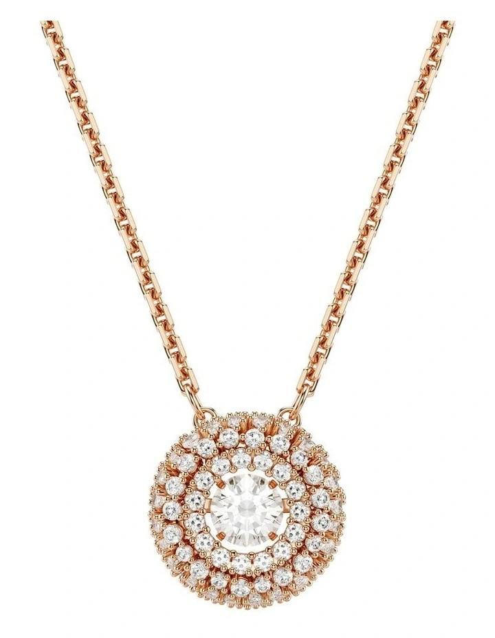 Sublima pendant Round cut 18K rose gold finish in White image 1