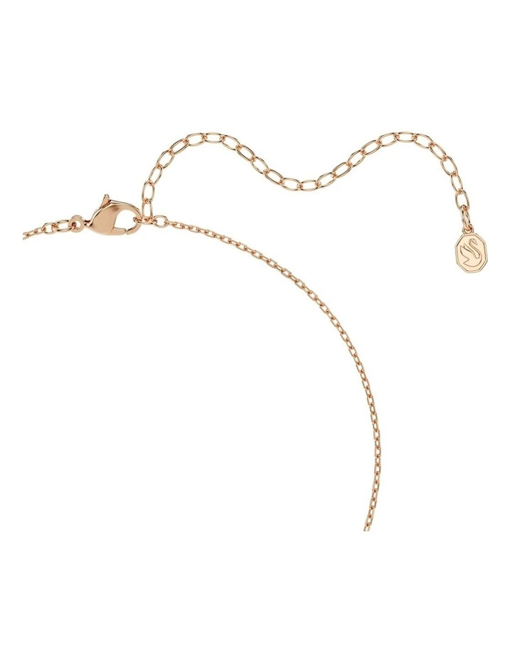 Swan pendant Mixed cuts Swan 18K rose gold finish in Black image 4