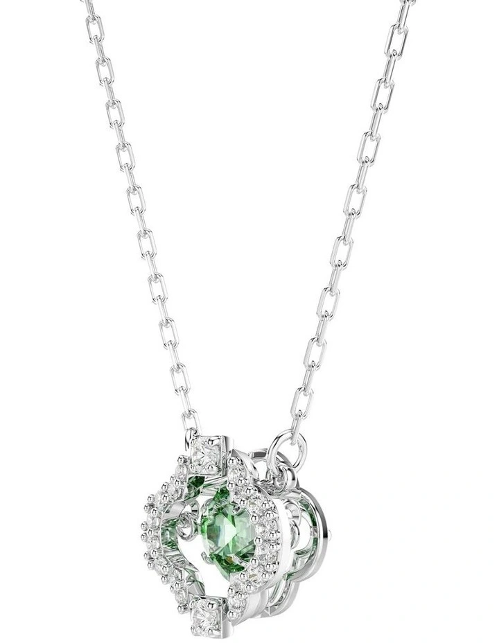 Una Angelic pendant Mixed cuts Rhodium plated in Green image 3