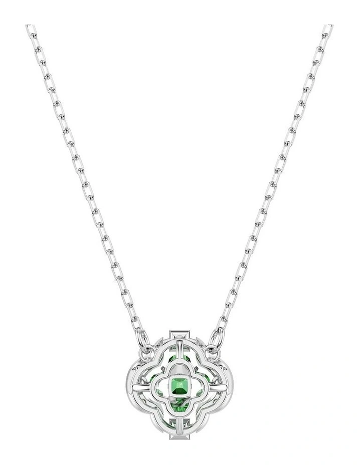 Una Angelic pendant Mixed cuts Rhodium plated in Green image 5