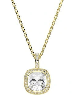 Una Angelic pendant Cushion cut 18K gold finish in White