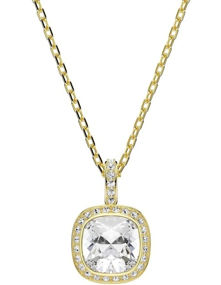 Una Angelic pendant Cushion cut 18K gold finish in White image 1