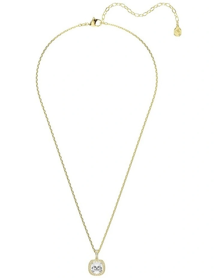 Una Angelic pendant Cushion cut 18K gold finish in White image 2