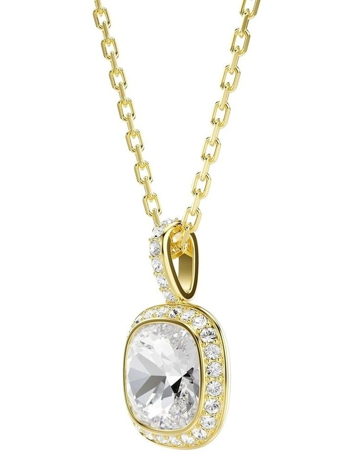 Una Angelic pendant Cushion cut 18K gold finish in White image 3
