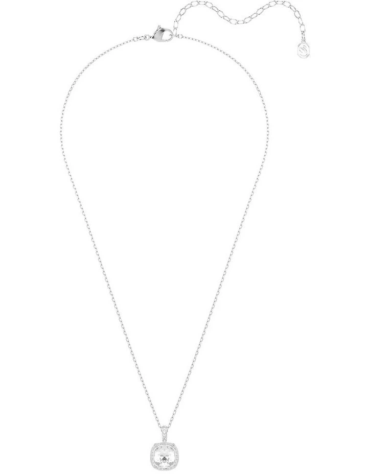 Una Angelic pendant Cushion cut Rhodium plated in White image 2