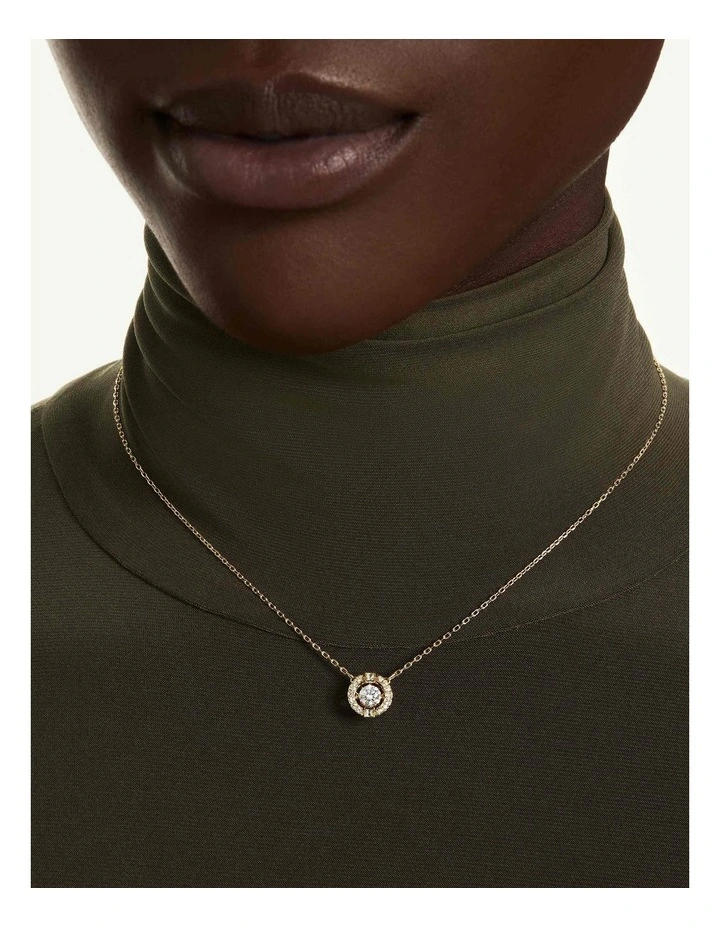Una Angelic pendant Mixed cuts 18K gold finish in White image 6