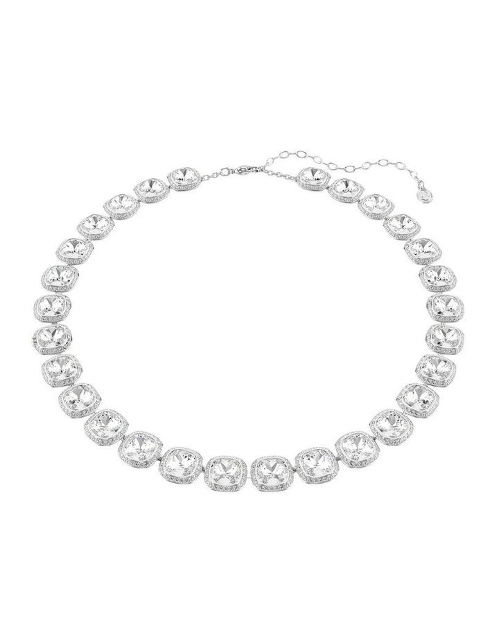 Una Angelic necklace Cushion cut Rhodium plated in White image 1