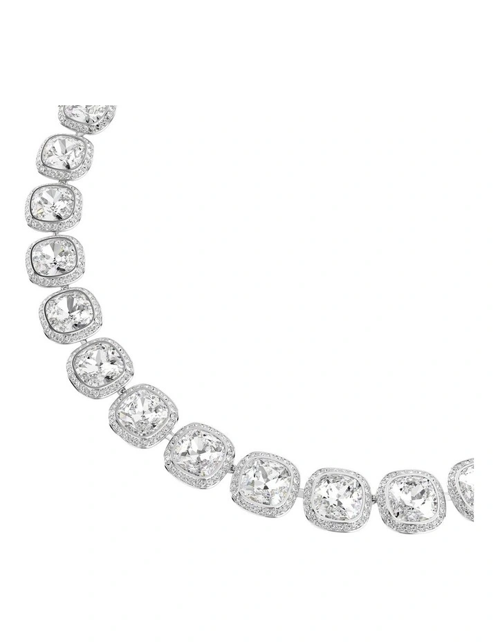 Una Angelic necklace Cushion cut Rhodium plated in White image 2