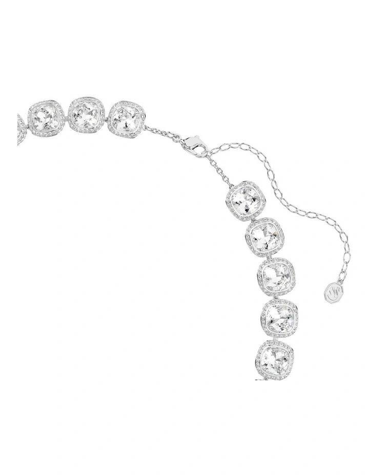 Una Angelic necklace Cushion cut Rhodium plated in White image 3