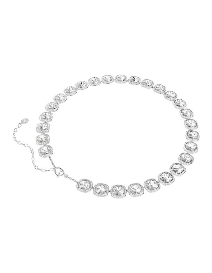 Una Angelic necklace Cushion cut Rhodium plated in White image 4