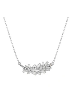 Vienna pendant Mixed cuts Feather Rhodium plated in White