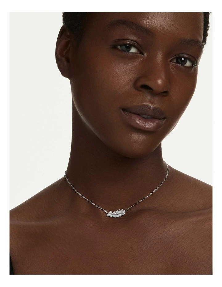 Vienna pendant Mixed cuts Feather Rhodium plated in White image 6