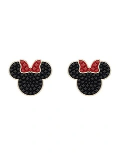 Mickey & Minnie stud earrings 18K rose gold finish in Multicoloured