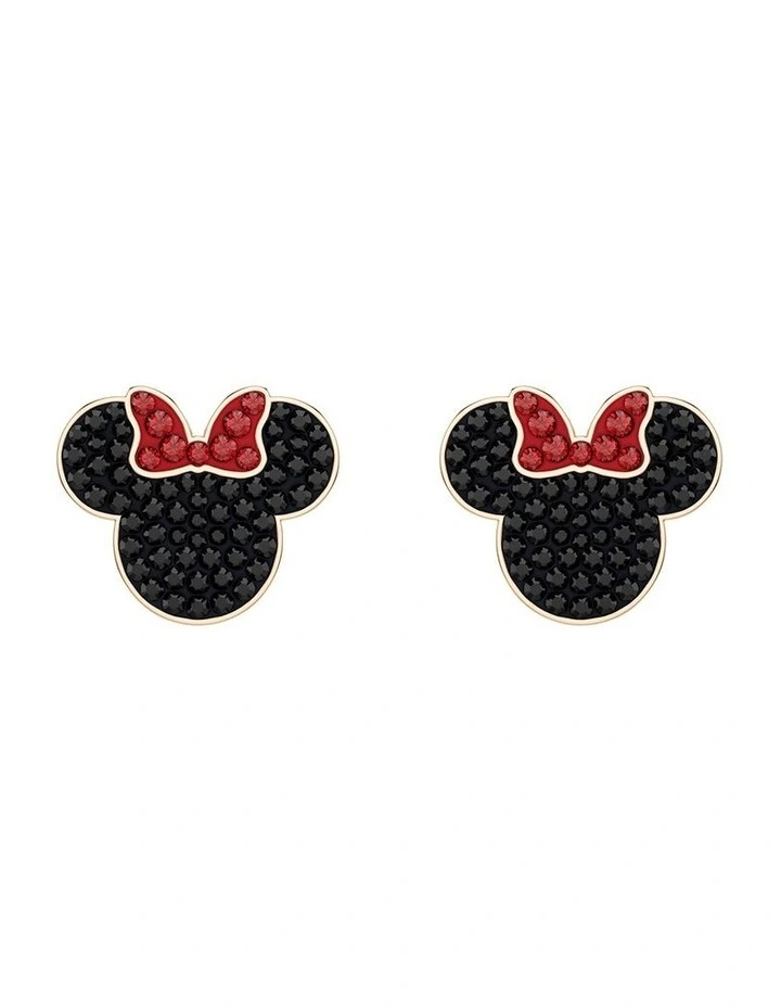 Mickey & Minnie stud earrings 18K rose gold finish in Multicoloured image 1