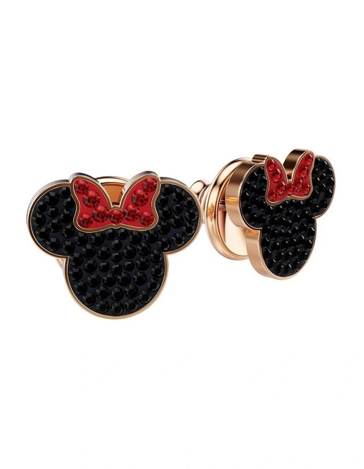 Mickey & Minnie stud earrings 18K rose gold finish in Multicoloured image 3