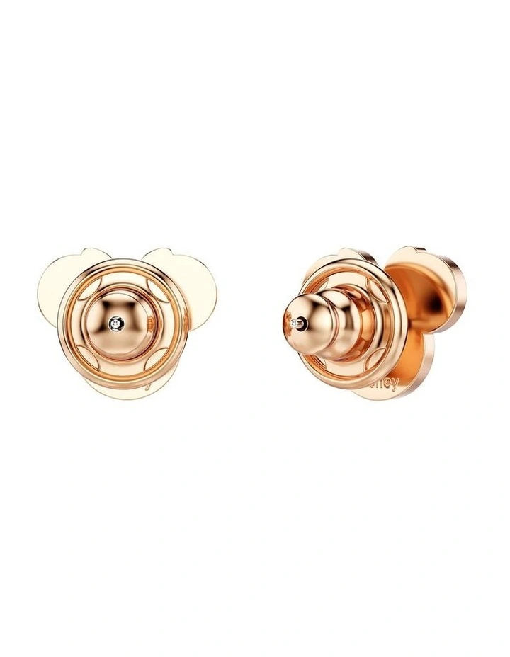 Mickey & Minnie stud earrings 18K rose gold finish in Multicoloured image 4