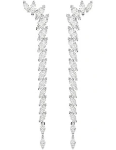 Mesmera earrings Marquise cut Rhodium plated in White