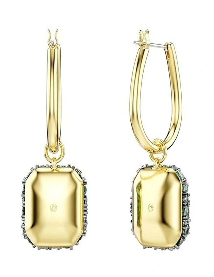 Sublima drop earrings Octagon cut 18K gold finish in Green image 4