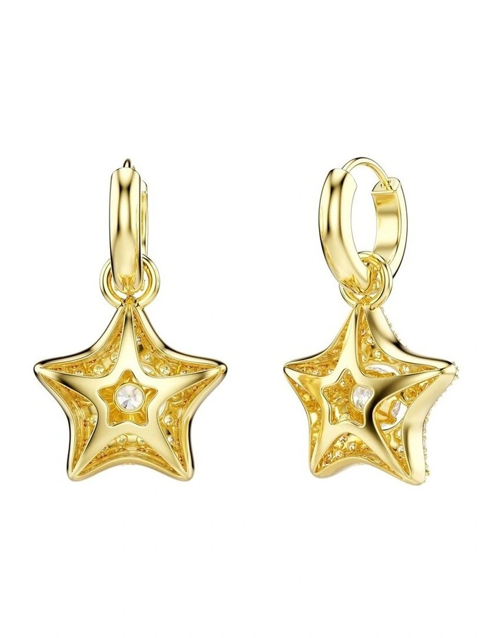 Sublima drop earrings Round cut Star 18K gold finish in Multicoloured image 4