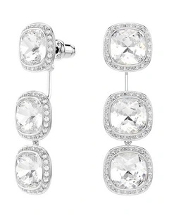 Una Angelic earrings Cushion cut Rhodium plated in White