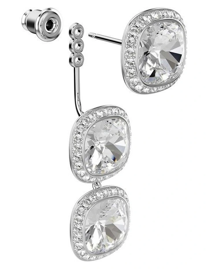 Una Angelic earrings Cushion cut Rhodium plated in White image 3