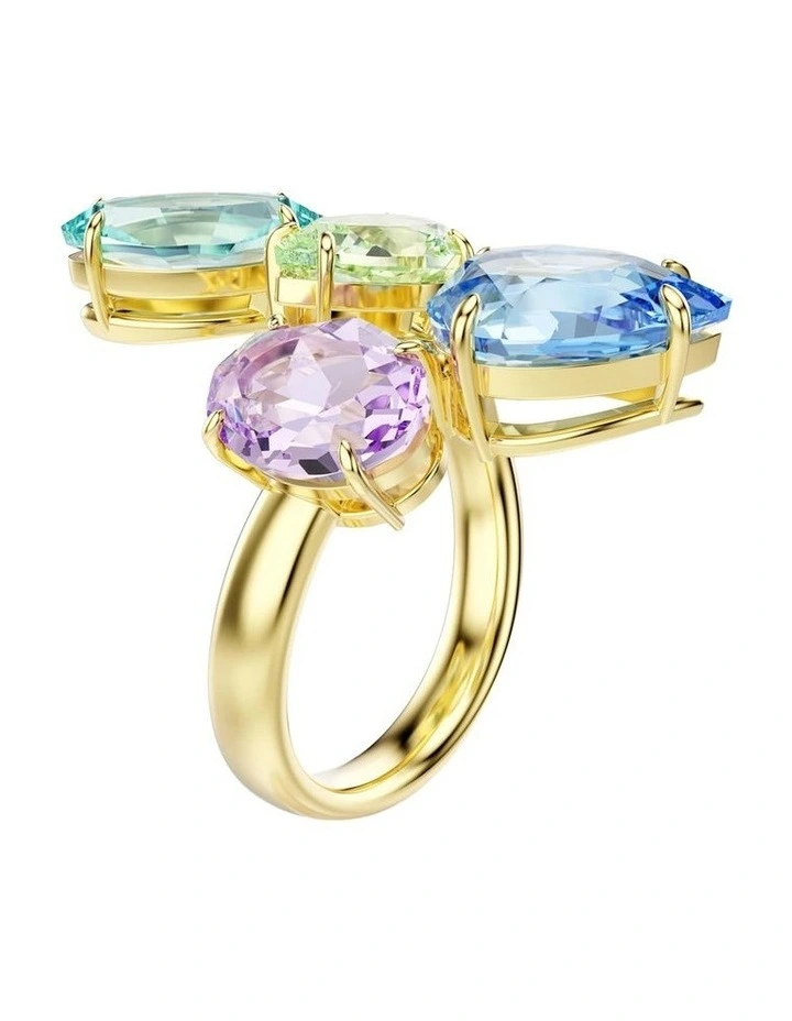 Gema cocktail ring Mixed cuts 18K gold finish in Multicoloured image 2