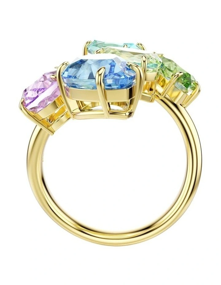 Gema cocktail ring Mixed cuts 18K gold finish in Multicoloured image 3