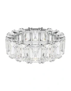Matrix Vittore ring Baguette cut Rhodium plated in White