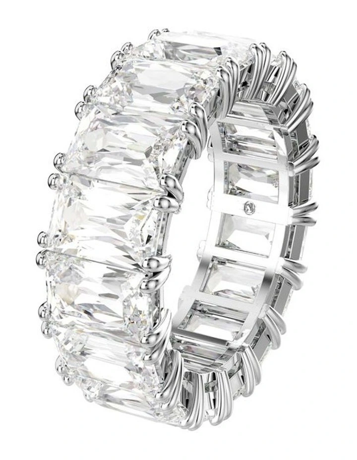 Matrix Vittore ring Baguette cut Rhodium plated in White image 2
