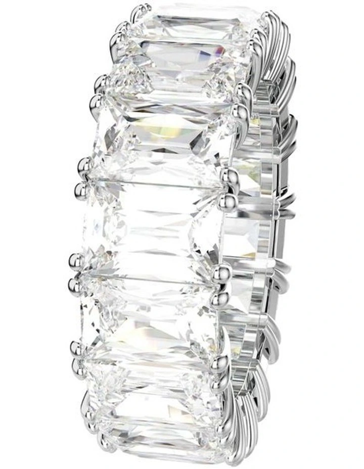 Matrix Vittore ring Baguette cut Rhodium plated in White image 3