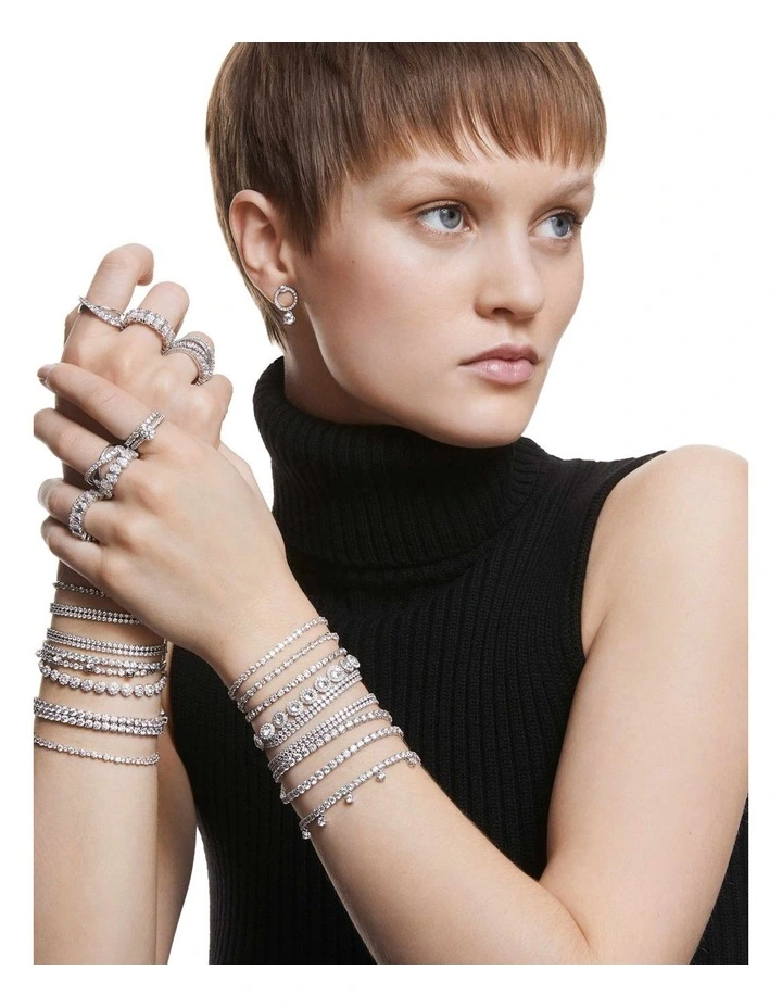 Matrix Vittore ring Baguette cut Rhodium plated in White image 6