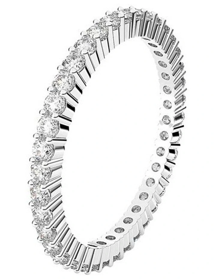 Matrix Vittore ring Round cut Silver-tone finish in White image 2