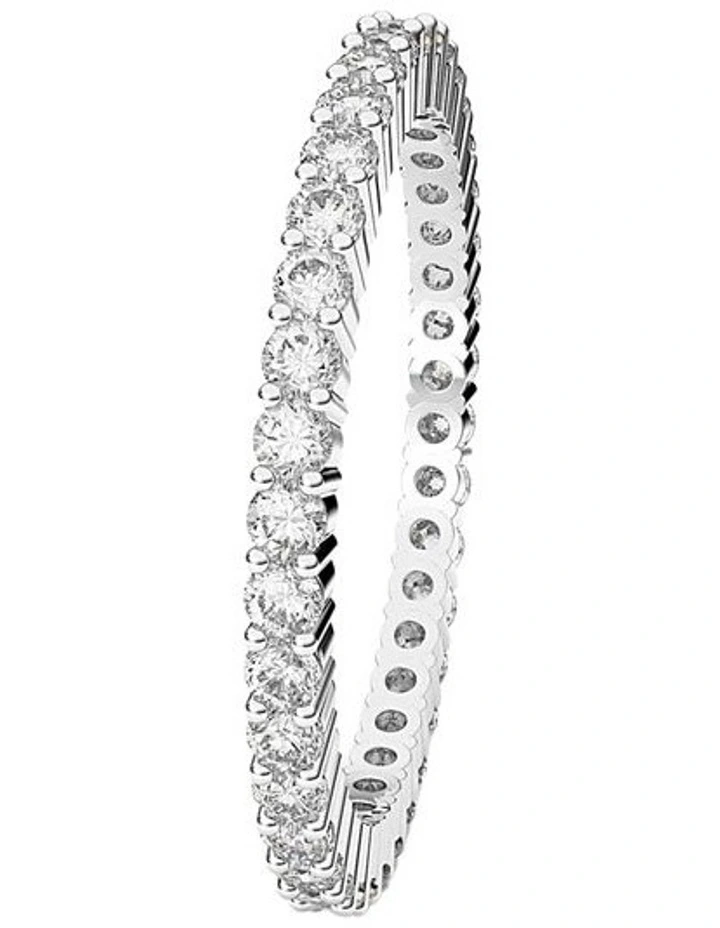 Matrix Vittore ring Round cut Silver-tone finish in White image 3
