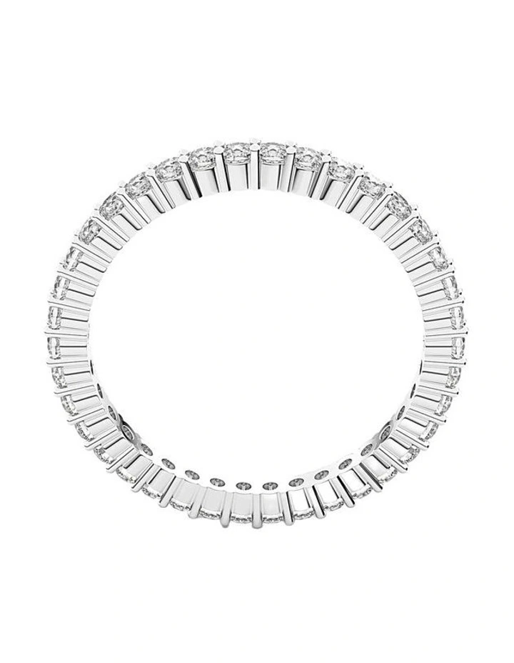 Matrix Vittore ring Round cut Silver-tone finish in White image 4