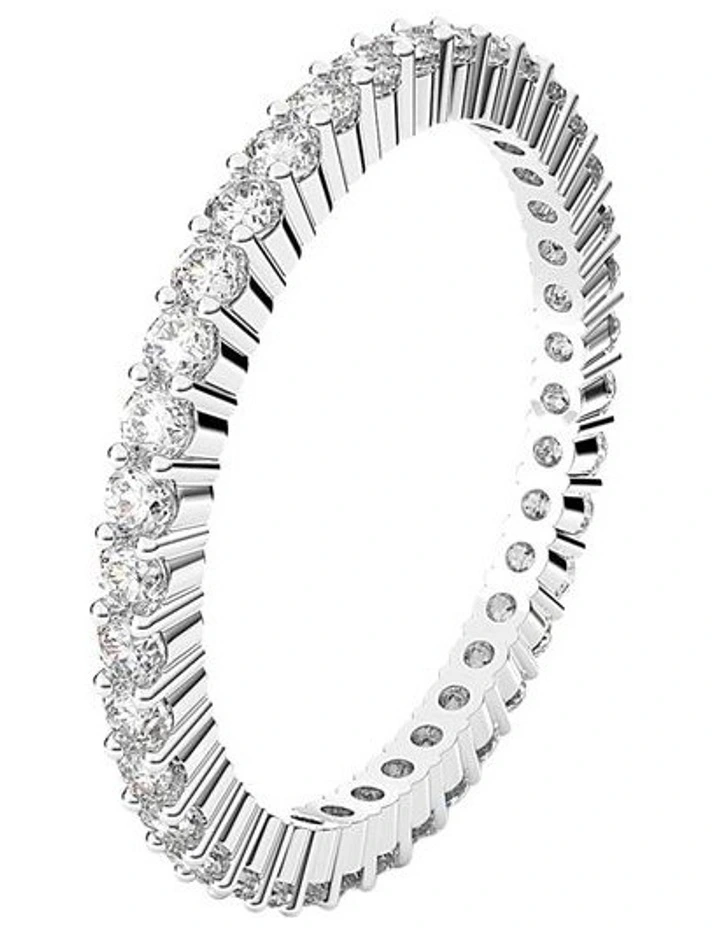 Matrix Vittore ring Round cut Silver-tone finish in White image 2