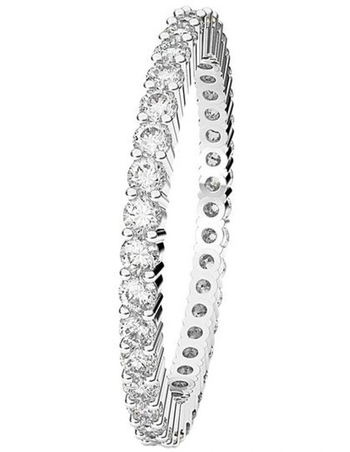 Matrix Vittore ring Round cut Silver-tone finish in White image 3