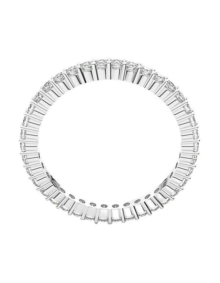 Matrix Vittore ring Round cut Silver-tone finish in White image 4