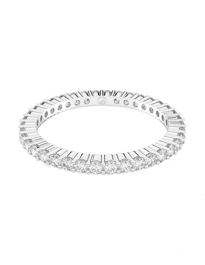 Matrix Vittore ring Round cut Silver-tone finish in White image 1