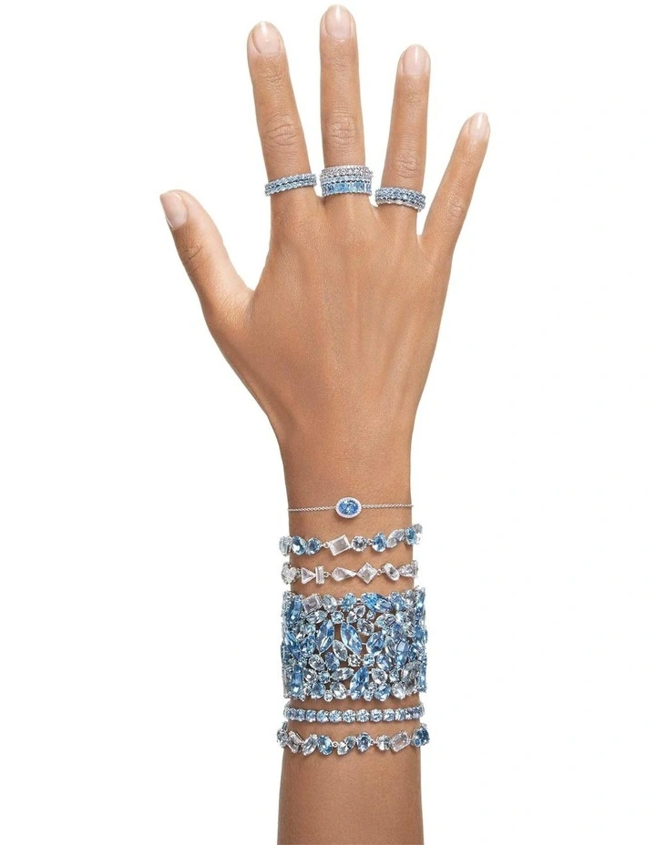 Matrix Vittore ring Round cut Silver-tone finish in White image 6