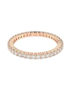 Matrix Vittore ring Round cut 18K rose gold finish in White