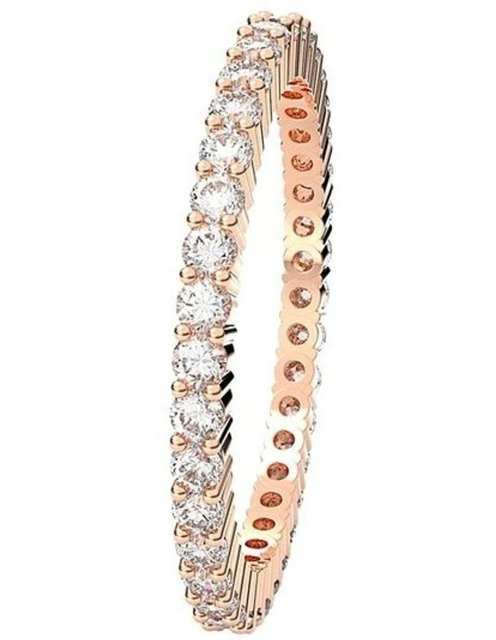Matrix Vittore ring Round cut 18K rose gold finish in White image 3