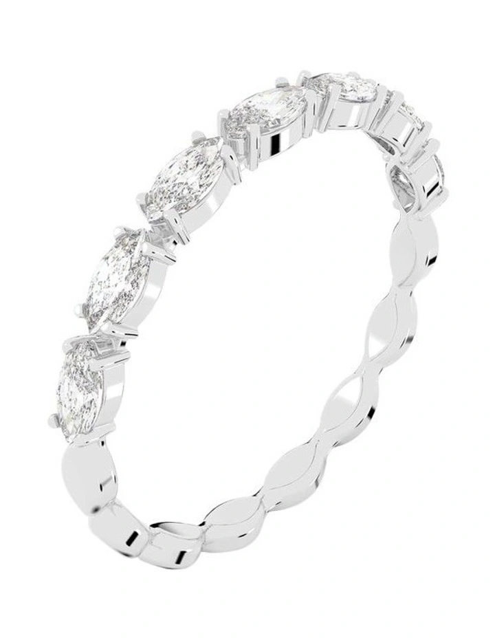 Matrix Vittore ring Marquise cut Rhodium plated in White image 2