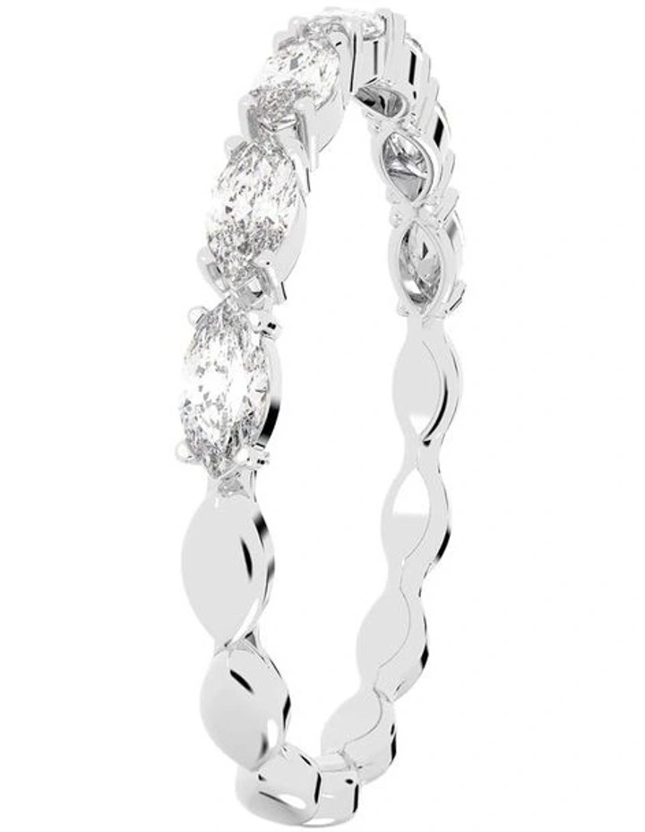 Matrix Vittore ring Marquise cut Rhodium plated in White image 3